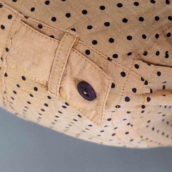 Buffalo David Bitton mustard orange factory distressed polka dot button down NWT - Picture 3 of 7